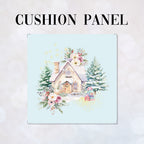 CUSHION Panel Pastel Winter Hut CP-800