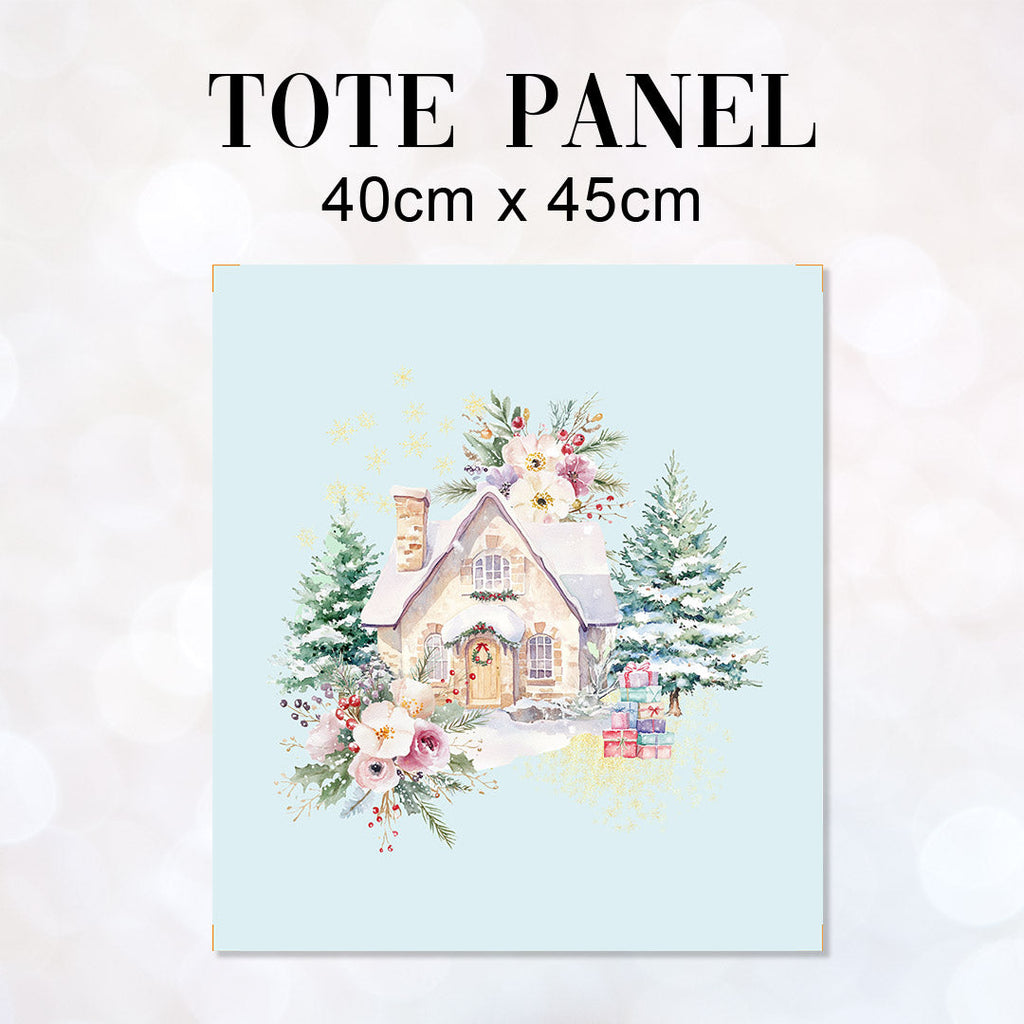 TOTE Panel Pastel Winter Hut Mint TP-837