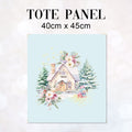 TOTE Panel Pastel Winter Hut Mint TP-837