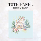 TOTE Panel Pastel Winter Hut Mint TP-837