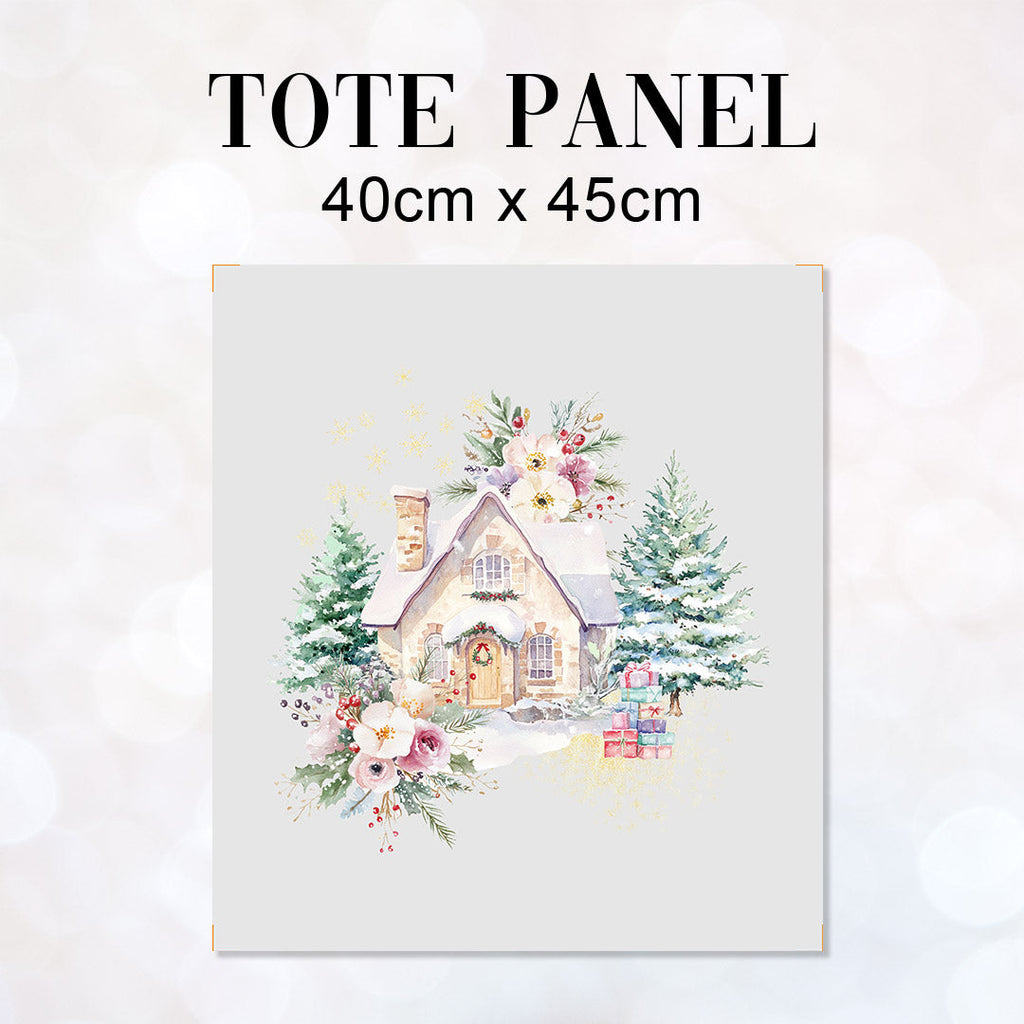 TOTE Panel Pastel Winter Hut Grey TP-838
