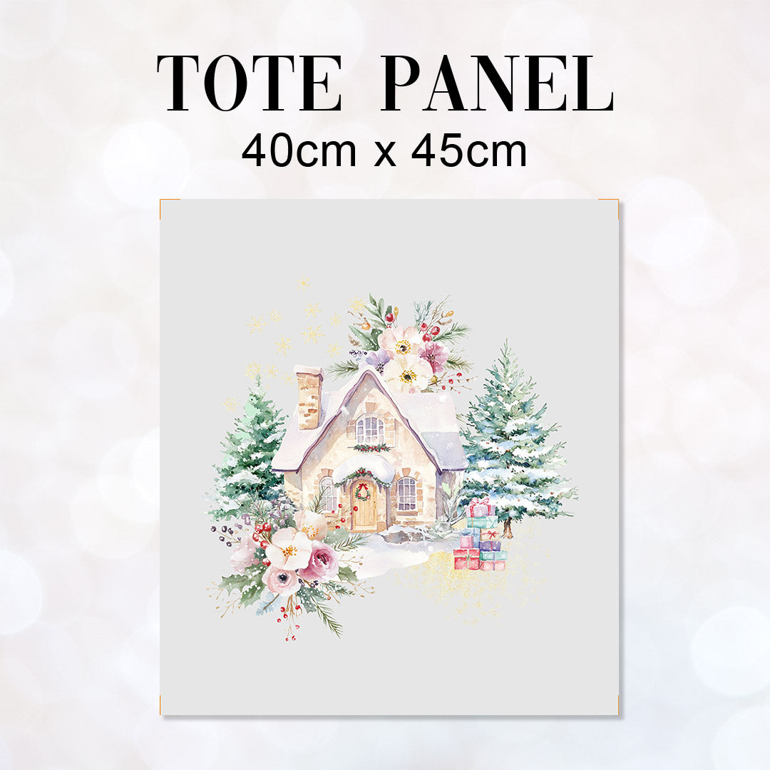 TOTE Panel Pastel Winter Hut Grey TP-838