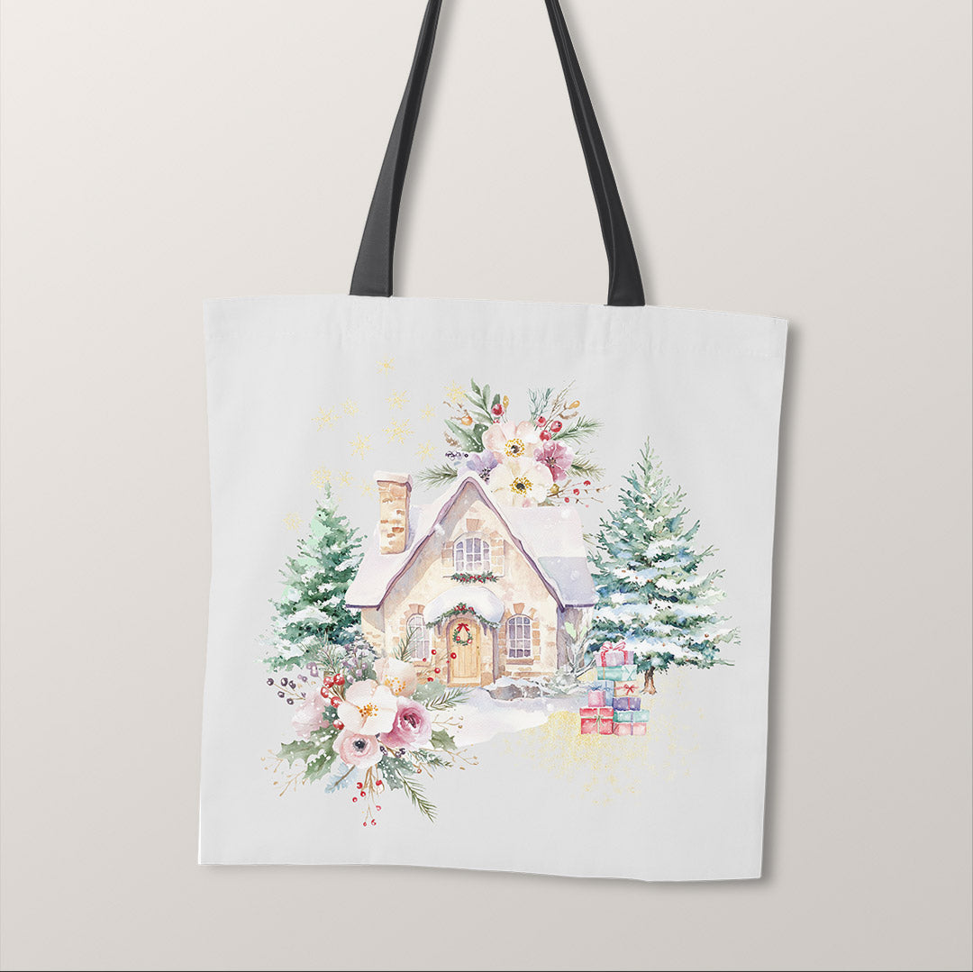 TOTE Panel Pastel Winter Hut Grey TP-838