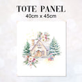 TOTE Panel Pastel Winter Hut White TP-839