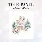 TOTE Panel Pastel Winter Hut White TP-839
