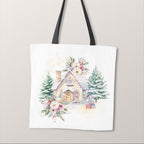 TOTE Panel Pastel Winter Hut White TP-839