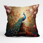 CUSHION Fabric Panel Peacock Painting