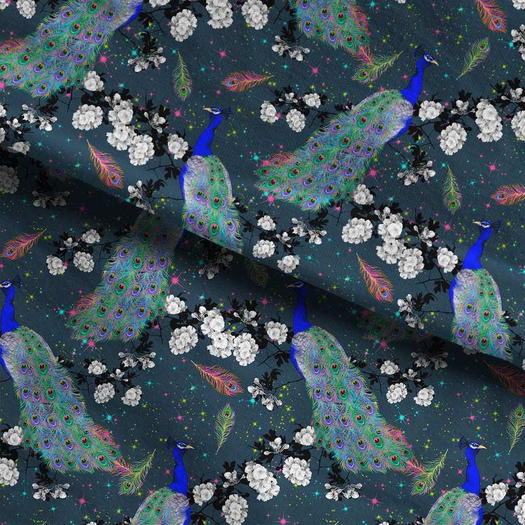 Peacocks Blue Fabric