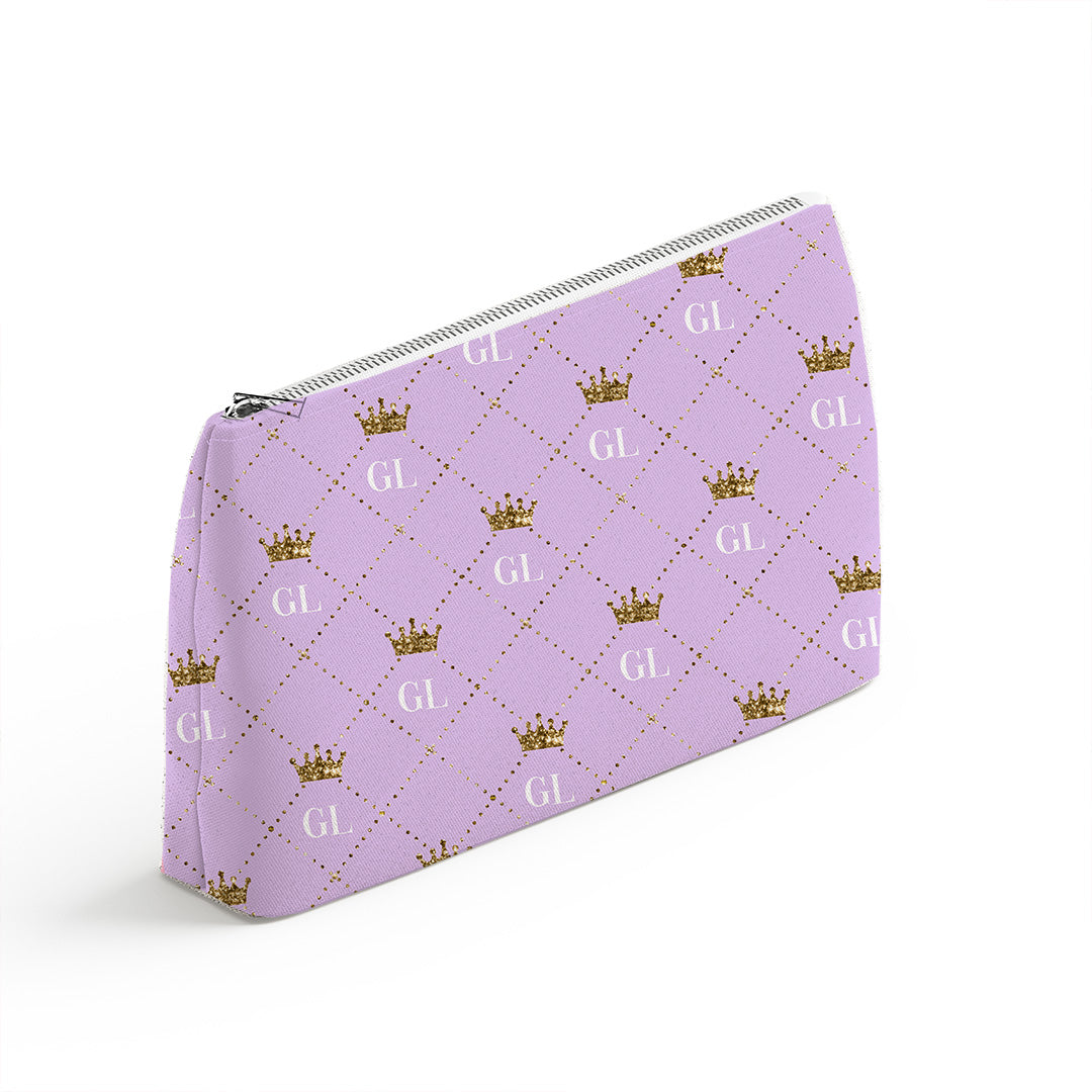 Personalised Royal Initials Purple Fabric