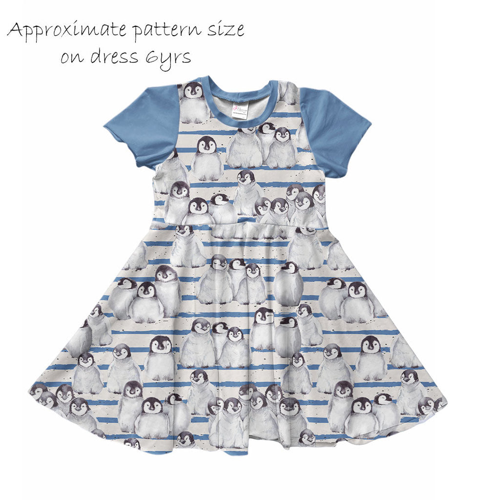 Penguins Stripes Fabric
