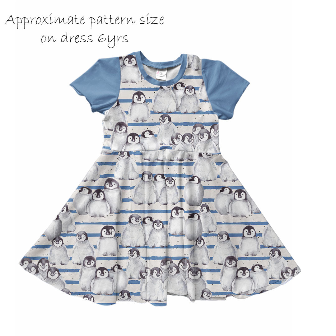 Penguins Stripes Fabric
