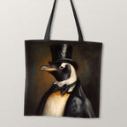 TOTE Fabric Bag Panel Penguin Gentelman TP-289