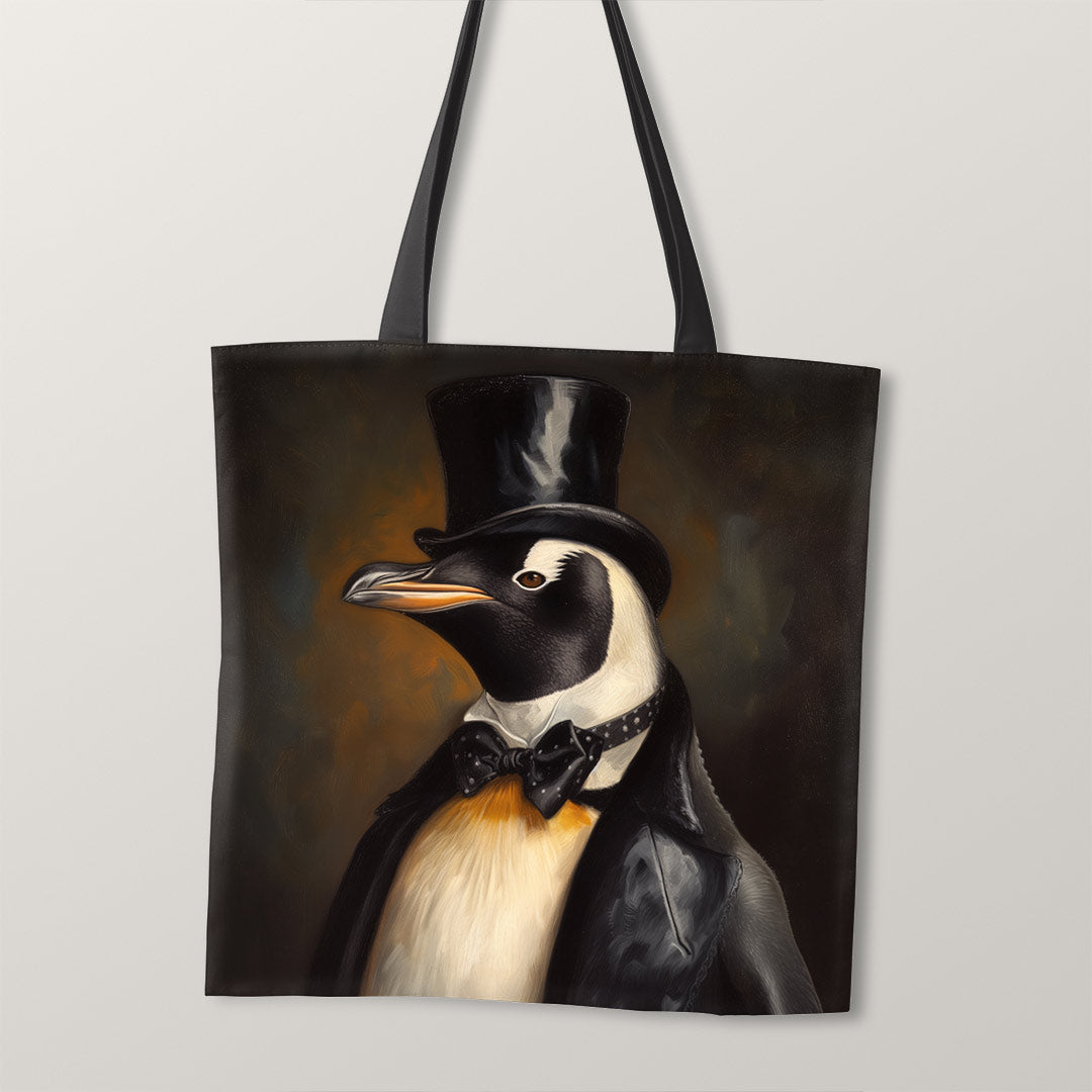 TOTE Fabric Bag Panel Penguin Gentelman TP-289