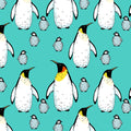 Penguins Mint Fabric