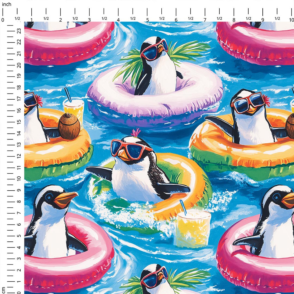Penguins Pool Party Fabric