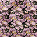 Peonies On Black Fabric