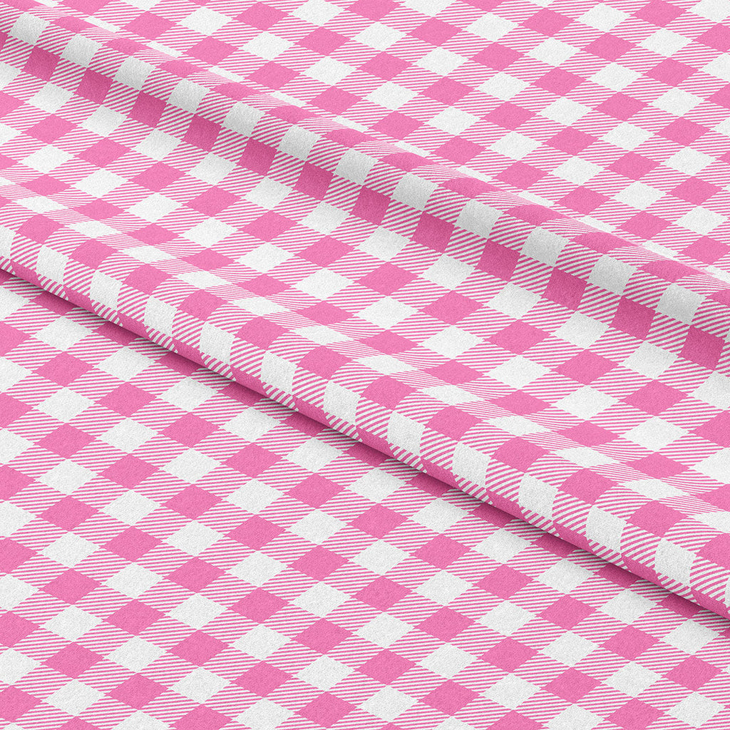 Pink Check Persian Fabric