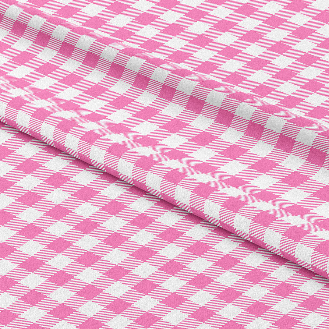 Pink Check Persian Fabric