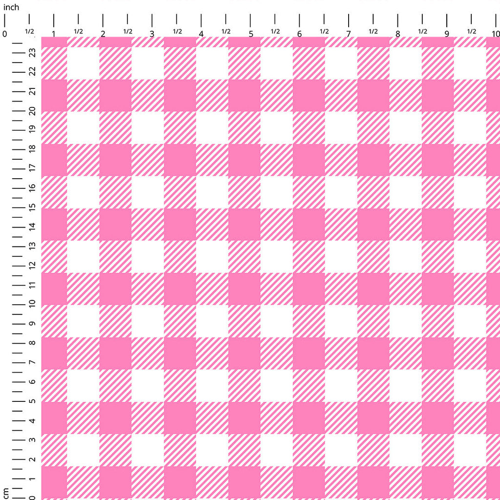 Pink Check Persian Fabric