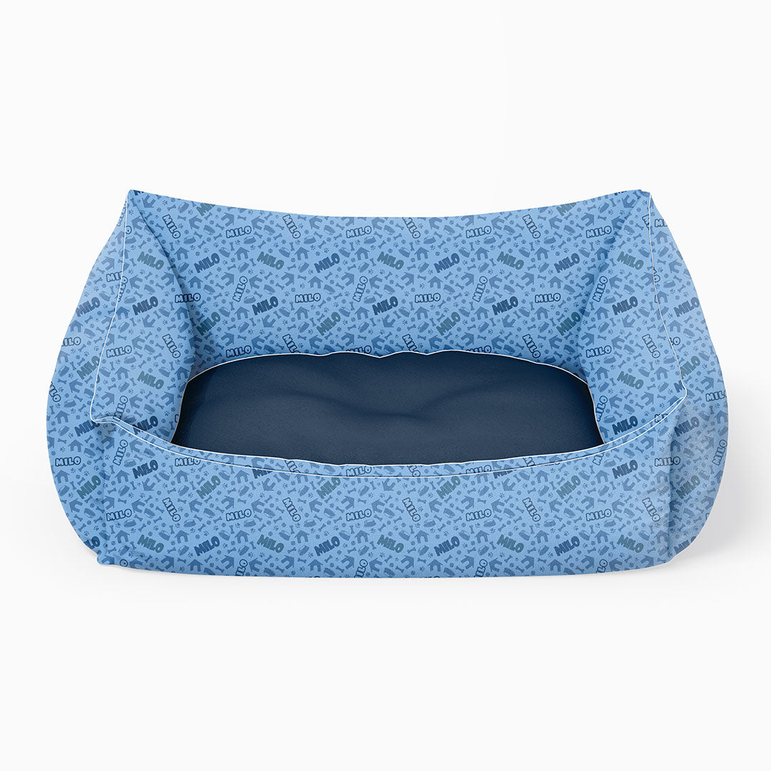 Personalised Dog Blue Fabric
