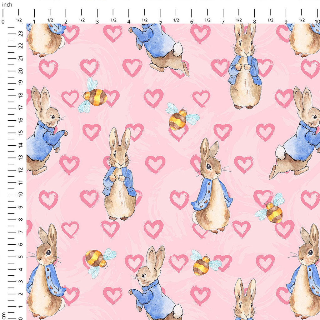 Bunny Hearts Fabric