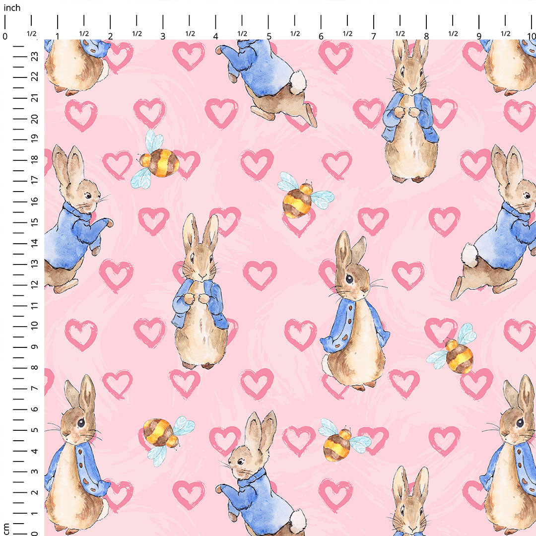 Bunny Hearts Fabric