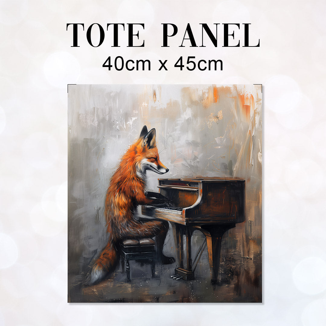TOTE Piano Fox Fabric Bag Panel TP-353