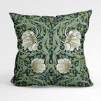 Flower Vines Green Fabric