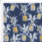 Pineapple Navy Fabric