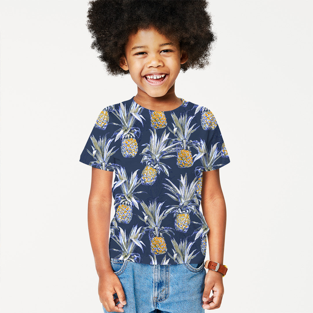 Pineapple Navy Fabric