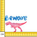 Pink Dino Beware Iron on Fabric Heat Transfer DTF-143