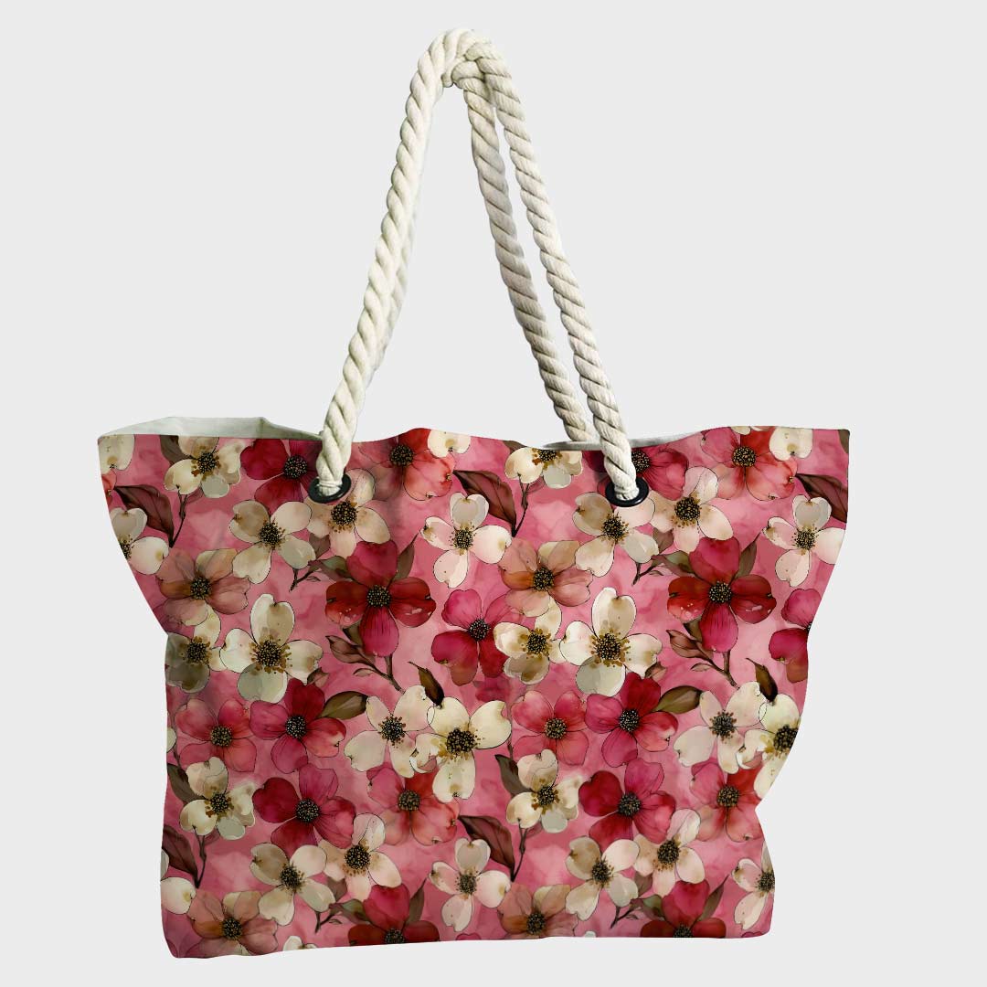 Pink Dogwood Flowers Fabric