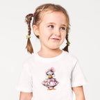 Pink Duck Tutu Iron on Fabric Heat Transfer DTF-166