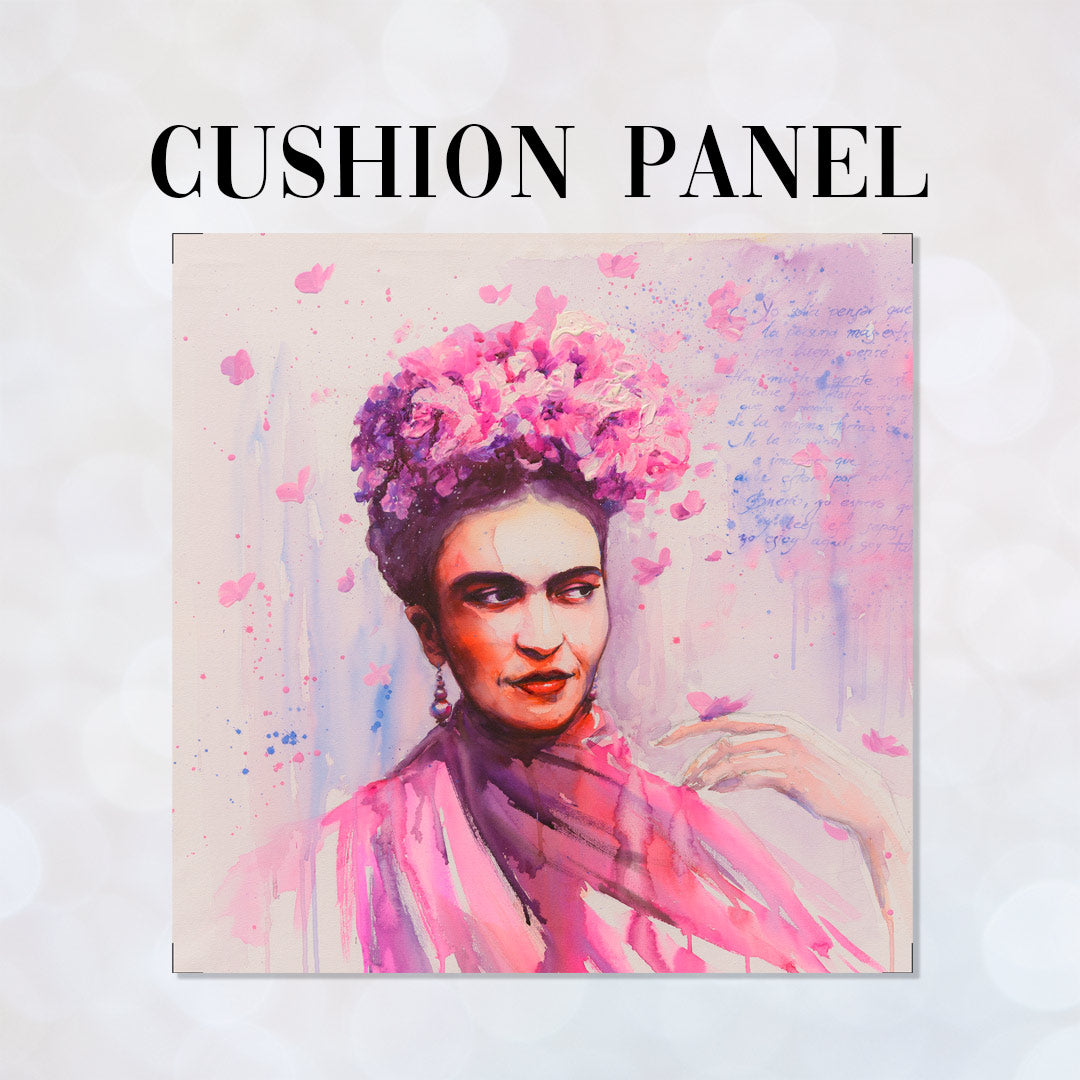 CUSHION Fabric Panel Pink Frida