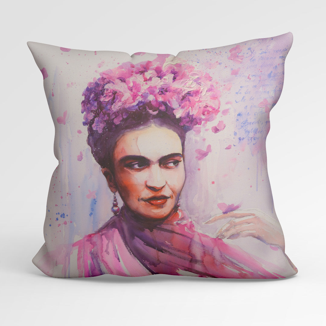 CUSHION Fabric Panel Pink Frida