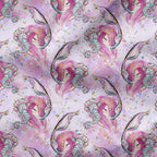 Pink Mermaids Fabric