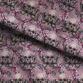 Pink Moth Skull Fabric