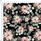 Pink Poinsettia Dark Fabric