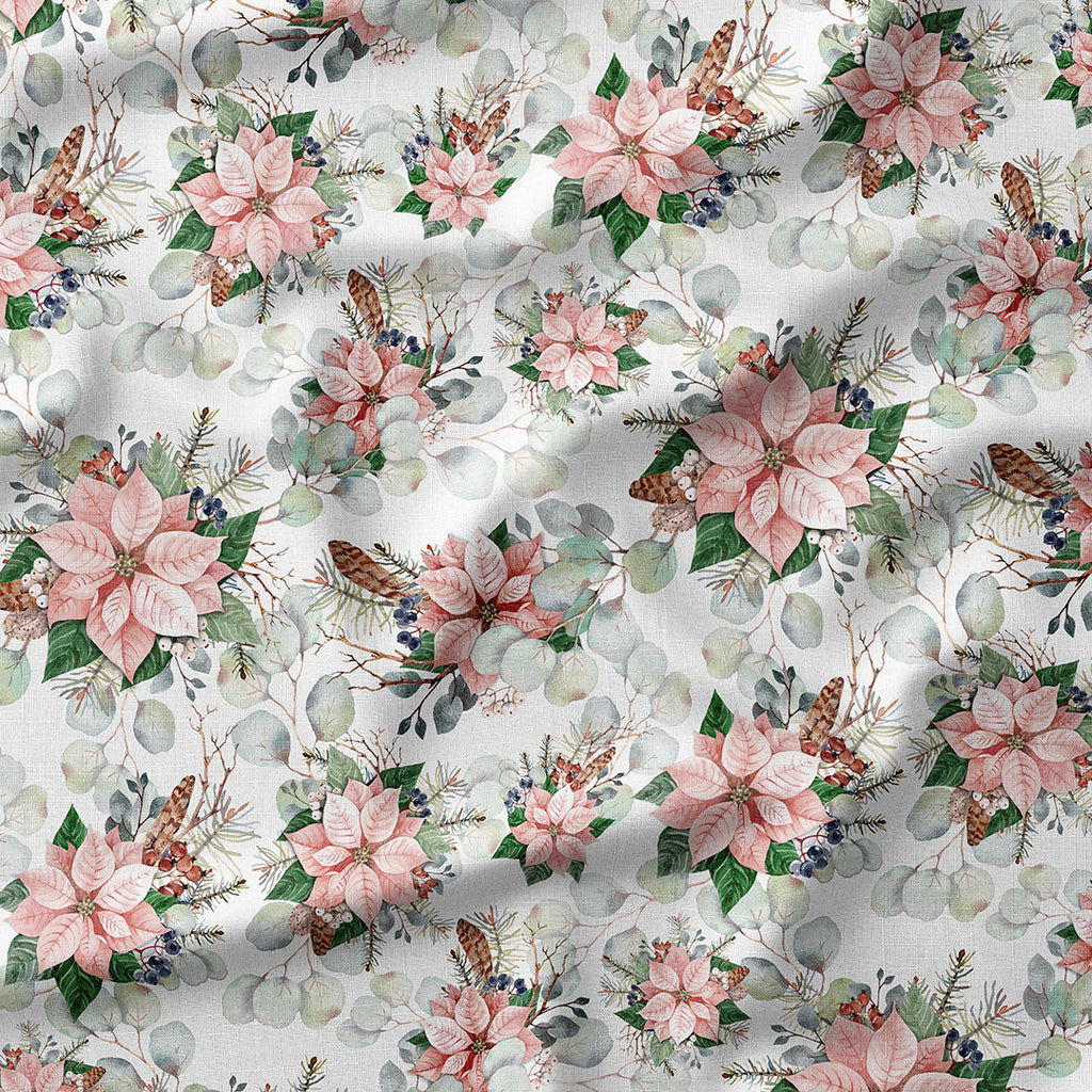 Pink Poinsettia Light Fabric