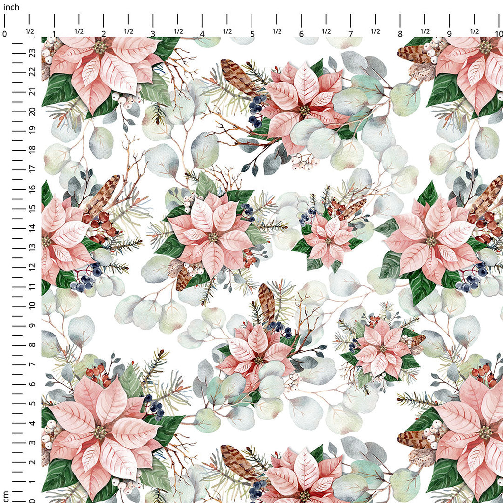 Pink Poinsettia Light Fabric