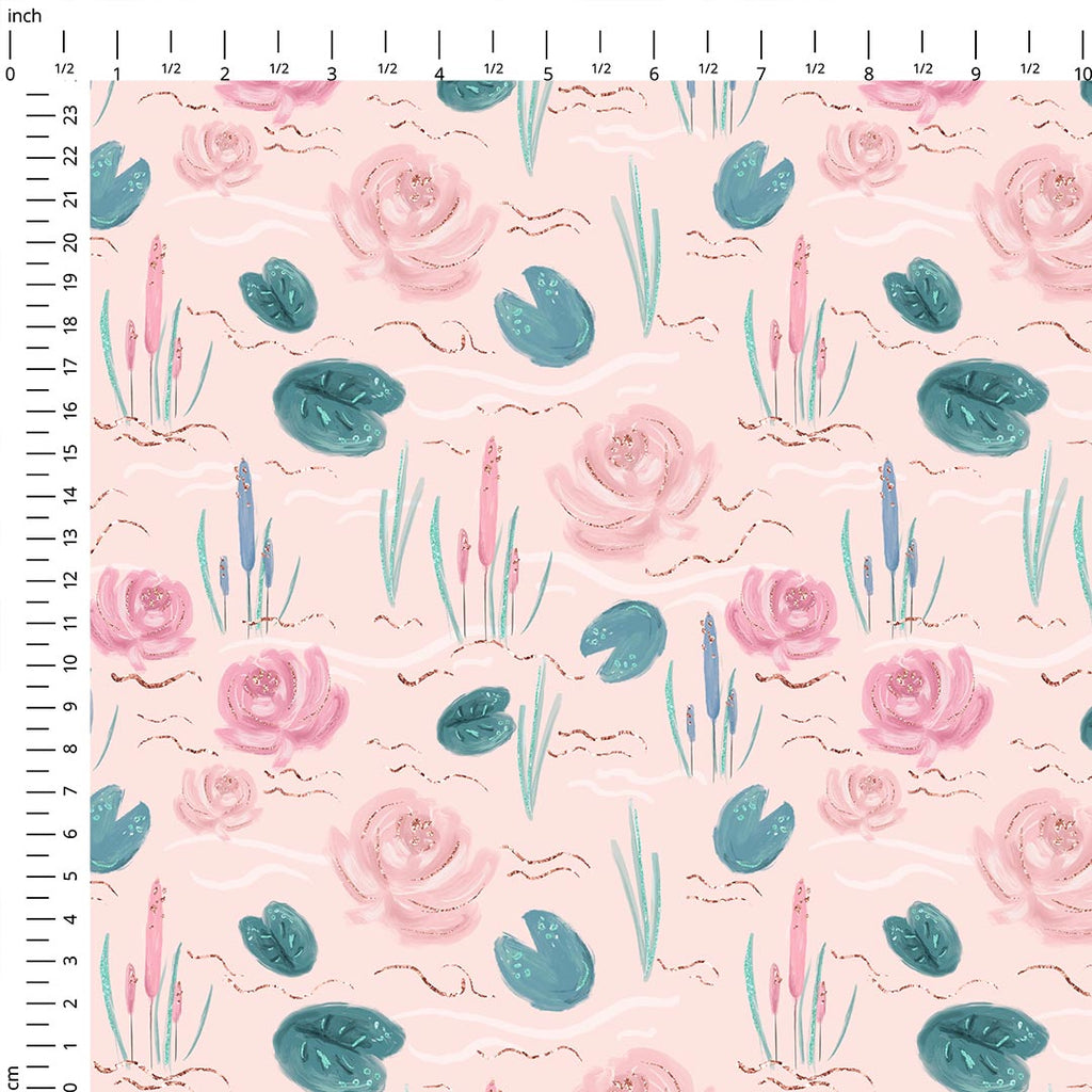 Mummy and Me Pink Pond Fabric