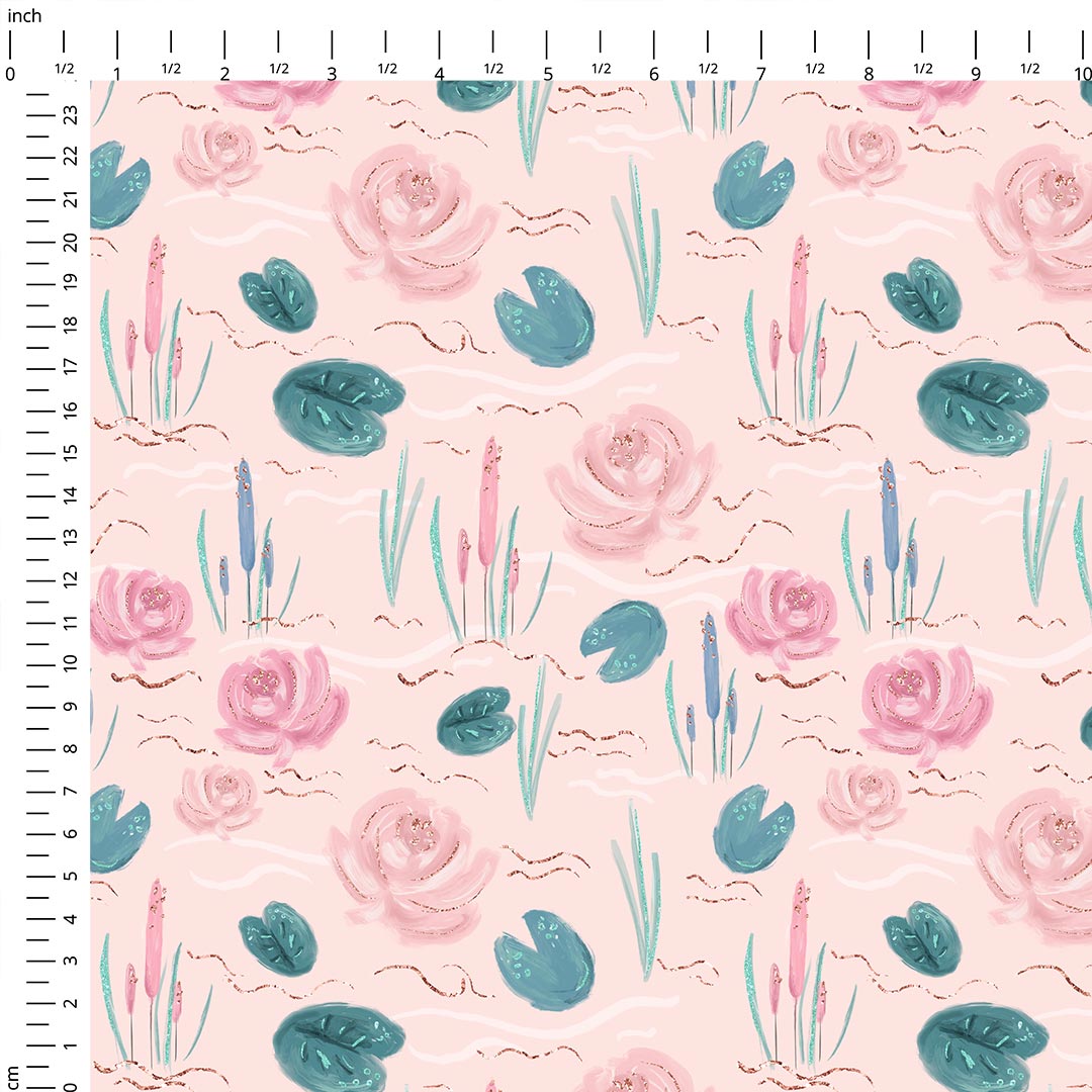 Mummy and Me Pink Pond Fabric