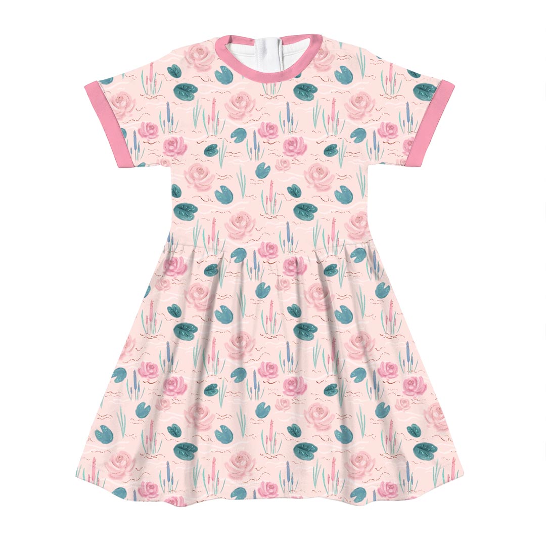 Mummy and Me Pink Pond Fabric
