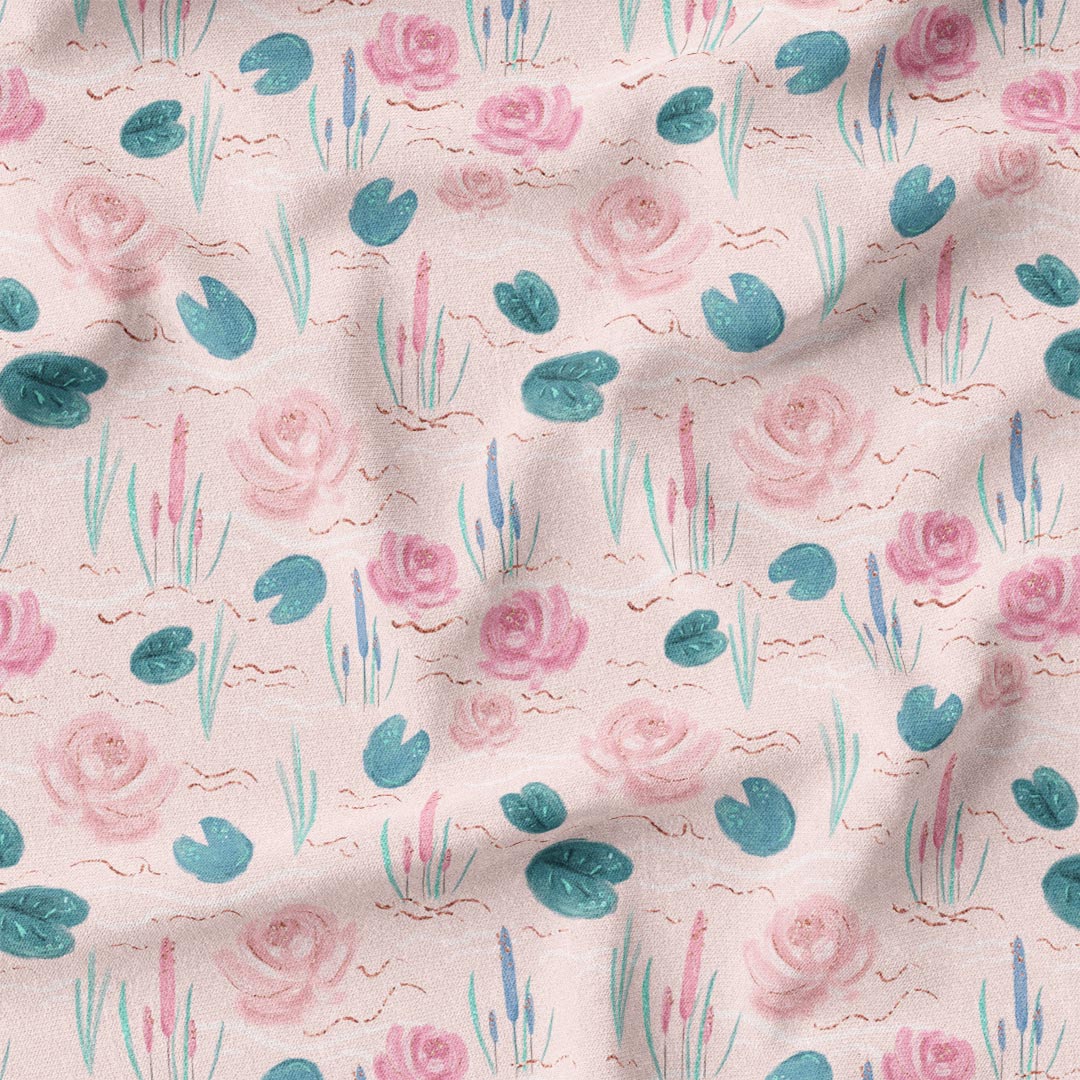 Mummy and Me Pink Pond Fabric