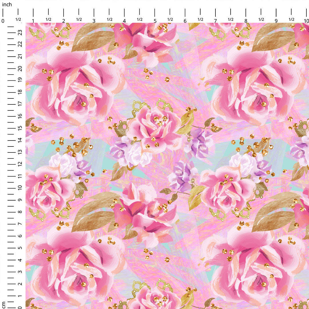 Pink Roses Fabric