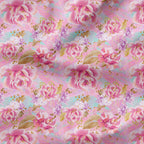 Pink Roses Fabric