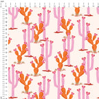 Pink Wild West - Cactus with Hearts Fabric