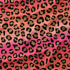 Pink and Peach Ombre Leopard Fabric