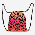 Pink and Peach Ombre Leopard Fabric
