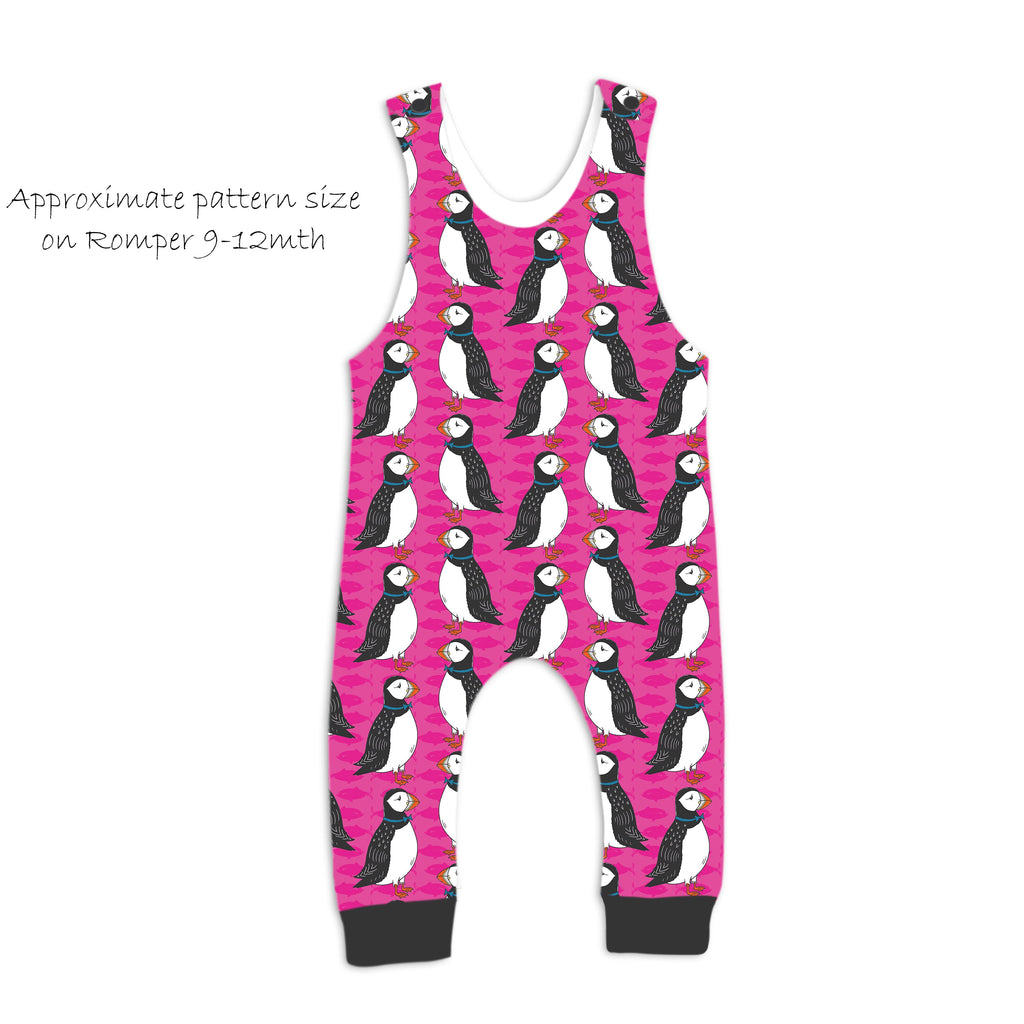 Puffins Pink Fabric